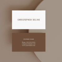 Beruflicher Minimal Dark Brown White Consultant