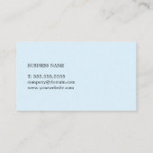 Beruflicher Minimal Light Blue White Consultant Visitenkarte (Rückseite)