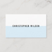 Beruflicher Minimal Light Blue White Consultant Visitenkarte (Vorderseite)