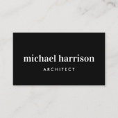 Beruflicher Minimal-Moderner QR-Code schwarz Visitenkarte (Vorderseite)