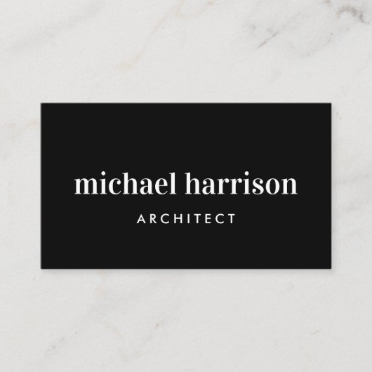 Beruflicher Minimal-Moderner QR-Code schwarz Visitenkarte (Vorderseite)