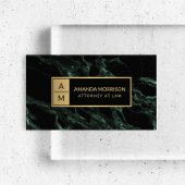 Beruflicher Minimal-Monogramm-Grüne Marmor Visitenkarte