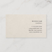 Beruflicher Minimal Simple Consultant Visitenkarte (Rückseite)