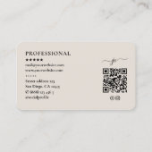 Beruflicher Minimaler Marketing Monogramm Sand Visitenkarte (Rückseite)