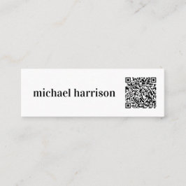 Beruflicher Minimaler moderner QR-Code Mini Visitenkarte