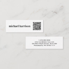 Beruflicher Minimaler moderner QR-Code Mini Visitenkarte