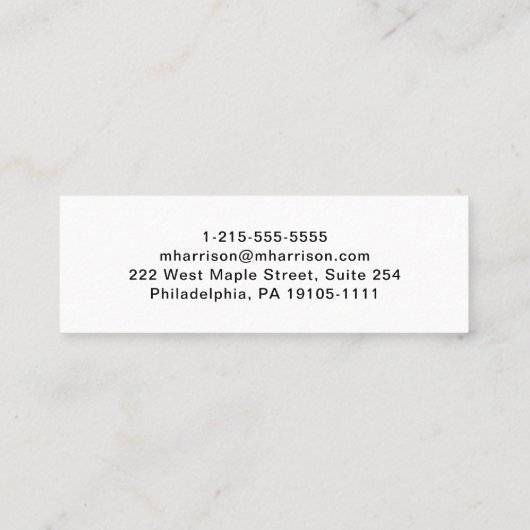 Beruflicher Minimaler moderner QR-Code Mini Visitenkarte (Rückseite)