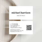 Beruflicher minimaler moderner QR-Code Visitenkarte