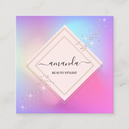 Beruflicher Minimalismus Quadratische Visitenkarte (Vorderseite)