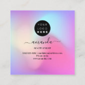 Beruflicher Minimalismus Quadratische Visitenkarte (Rückseite)