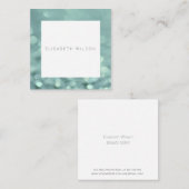 Beruflicher, minimalistischer aquamariner Bukett Quadratische Visitenkarte (Vorne/Hinten)