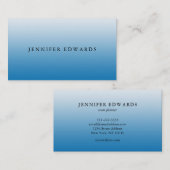 beruflicher minimalistischer blauer Farbverlauf Visitenkarte (Vorne/Hinten)