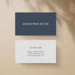 Beruflicher Minimalistischer Blue Light Gray Berat Visitenkarte<br><div class="desc">Nur ein Customizable Business Card Template. Elegant und cool design. Perfekt for any professionals.</div>