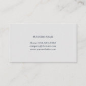 Beruflicher Minimalistischer Blue Light Gray Berat Visitenkarte (Rückseite)