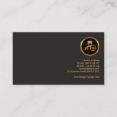 Beruflicher Minimalistischer DoppelgoldlinienChauf Visitenkarte (Rückseite)