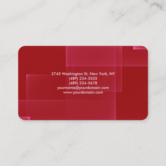 Beruflicher Minimalistischer dunkler, künstlerisch Visitenkarte (Rückseite)