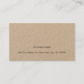 Beruflicher Minimalistischer Elegant-Berater Visitenkarte (Rückseite)