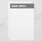 Beruflicher minimalistischer, feiner hellgrau briefpapier (Vorne/Hinten)