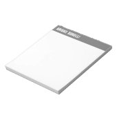 Beruflicher minimalistischer, feiner hellgrau notizblock (Rotiert)