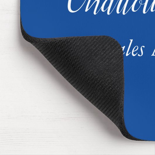Beruflicher Minimalistischer Handschriftname Blau Mousepad (Ecke)