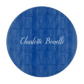 Beruflicher Minimalistischer Handschriftname Blau Schneidebrett (Vorderseite)