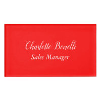 Beruflicher Minimalistischer Handschriftname Rot