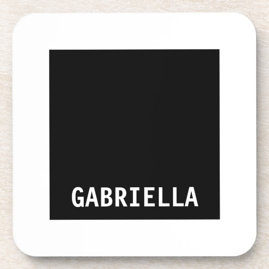 Beruflicher minimalistischer individuelle Name Sch Getränkeuntersetzer (Vorderseite)