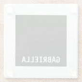 Beruflicher minimalistischer individuelle Name Sch Glasuntersetzer (Rückseite)