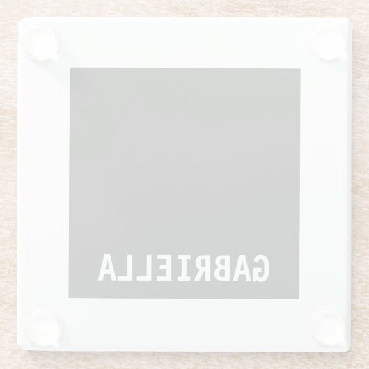 Beruflicher minimalistischer individuelle Name Sch Glasuntersetzer (Rückseite)