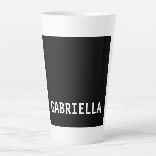 Beruflicher minimalistischer individuelle Name Sch Milchtasse (Vorderseite)