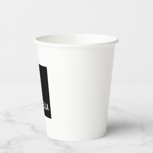 Beruflicher minimalistischer individuelle Name Sch Pappbecher (Links)