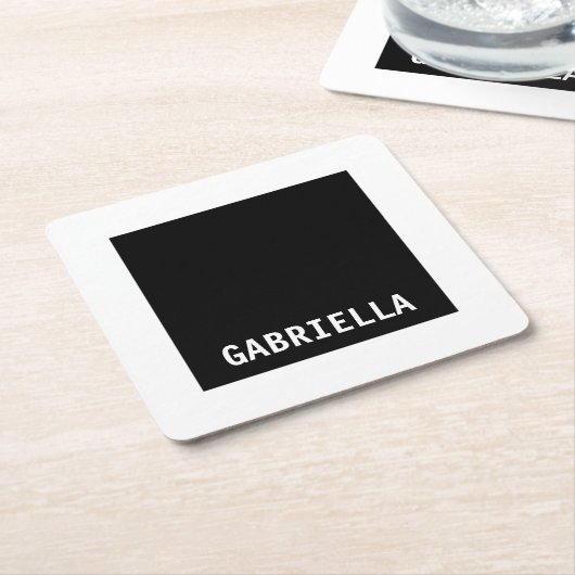 Beruflicher minimalistischer individuelle Name Sch Rechteckiger Pappuntersetzer (angewinkelt)