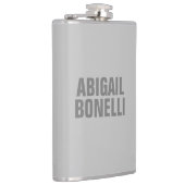 Beruflicher minimalistischer, moderner Grauname Flachmann (Rechts)