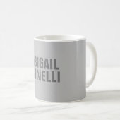 Beruflicher minimalistischer, moderner Grauname Kaffeetasse (VorderseiteRechts)