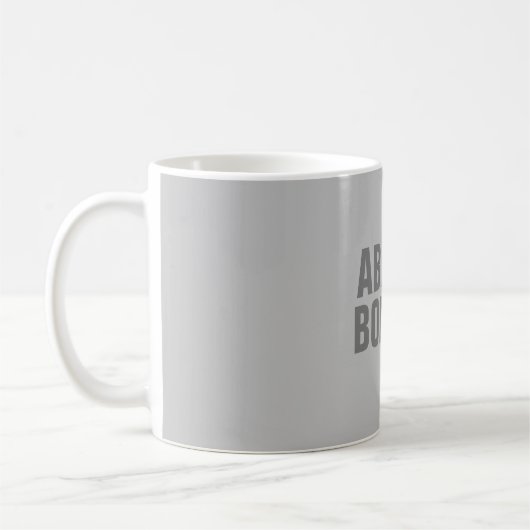 Beruflicher minimalistischer, moderner Grauname Kaffeetasse (Links)
