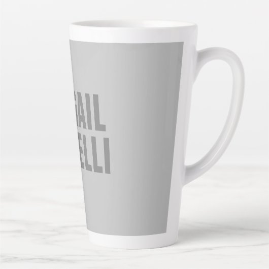 Beruflicher minimalistischer, moderner Grauname Milchtasse (Rechts)