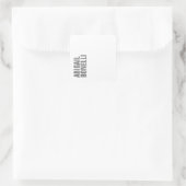 Beruflicher minimalistischer, moderner Grauname Quadratischer Aufkleber (Tasche)