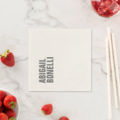 Beruflicher minimalistischer, moderner Grauname Serviette (Beispiel)