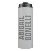 Beruflicher minimalistischer, moderner Grauname Thermosbecher (Vorderseite)