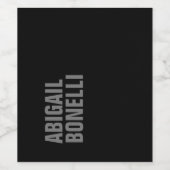 Beruflicher minimalistischer, moderner Grauname Weinetikett (Einzelnes Label)