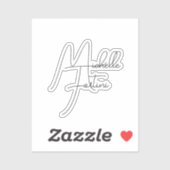 Beruflicher minimalistischer moderner Handschrifte Aufkleber (Blatt)