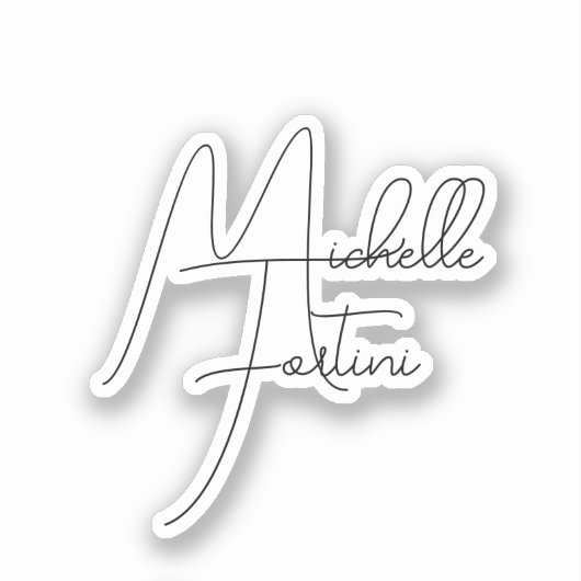 Beruflicher minimalistischer moderner Handschrifte Aufkleber (Vorderseite)