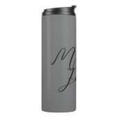 Beruflicher minimalistischer moderner Handschrifte Thermosbecher (Nach links gedreht)