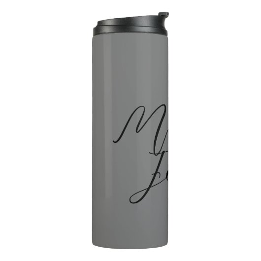 Beruflicher minimalistischer moderner Handschrifte Thermosbecher (Nach links gedreht)