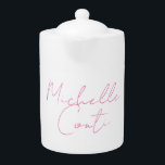 Beruflicher minimalistischer moderner rosa Name<br><div class="desc">Ein großartiges Design mit kalligraphischen Buchstaben auf weißem Hintergrund. Du zeichne dir die ganze Aufmerksamkeit. Ihr Name in Fettdruck und seine Richtung wird jeden in einem Augenblick überraschen.</div>