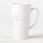 Beruflicher minimalistischer moderner rosa Name Milchtasse (Rechts)