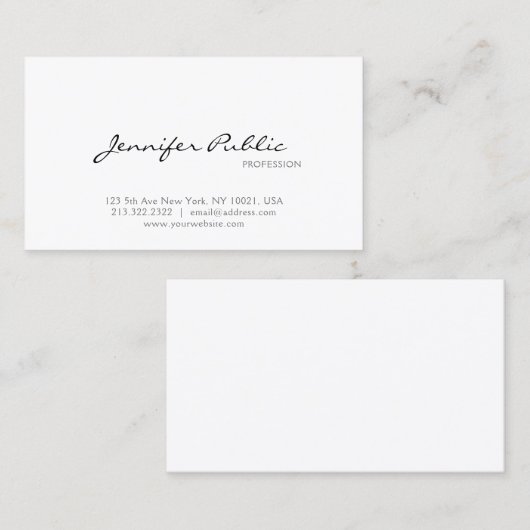 Beruflicher Minimalistischer moderner Visitenkarte (Vorne/Hinten)