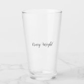 Beruflicher Minimalistischer Name Personalisiert Glas (Vorderseite)
