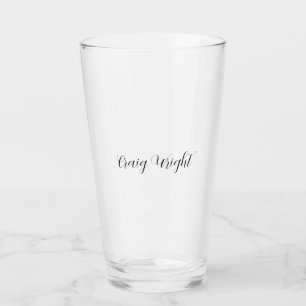 Beruflicher Minimalistischer Name Personalisiert Glas