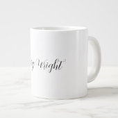 Beruflicher Minimalistischer Name Personalisiert Jumbo-Tasse (Vorderseite Rechts)